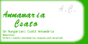 annamaria csato business card